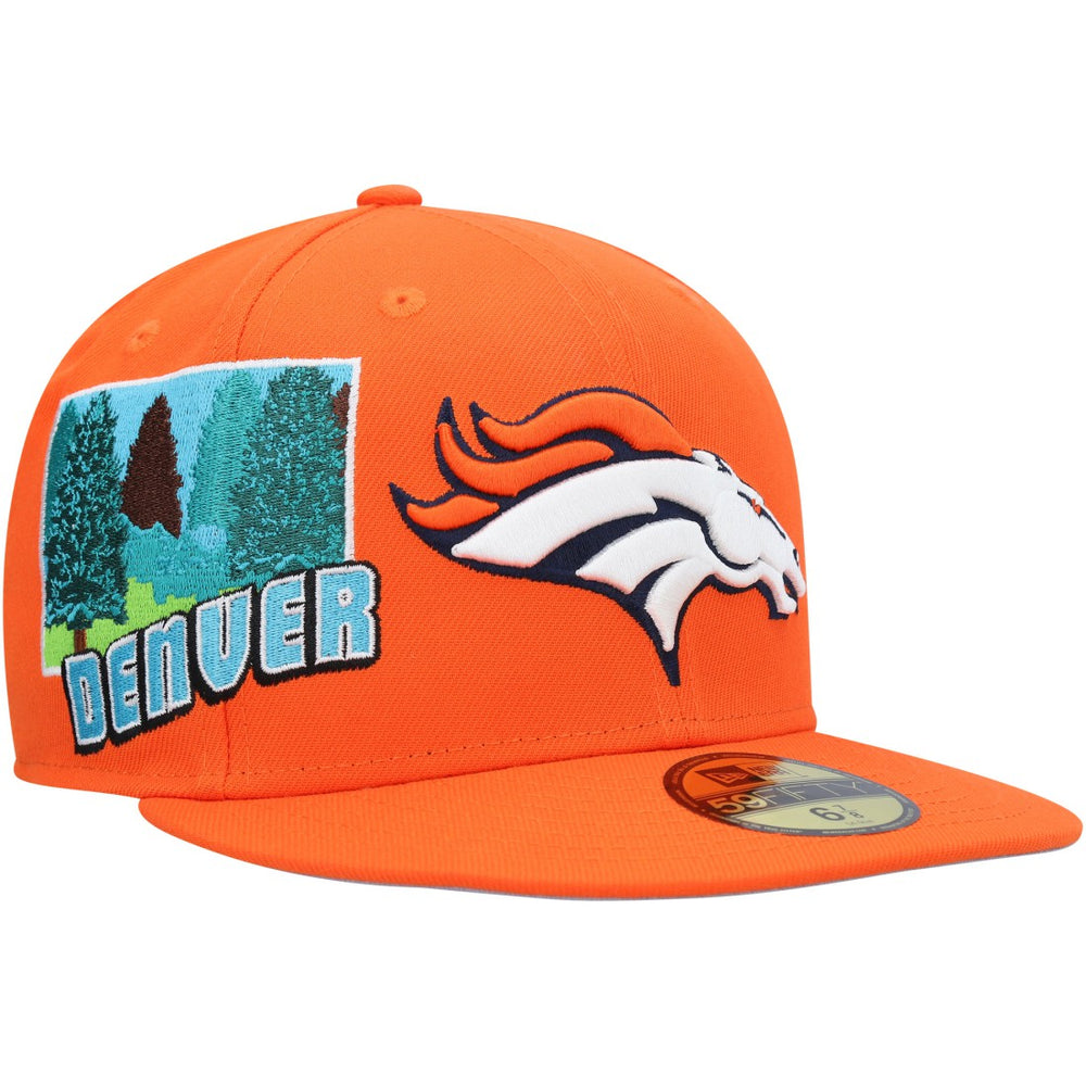 Denver Broncos New Era Stateview 59FIFTY Fitted Hat Orange | NFL