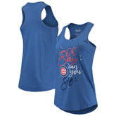 Chicago Cubs Touch Women's Americana Tri-Blend Racerback Tank Top - MLB