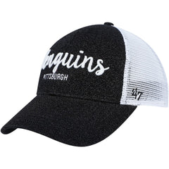 Pittsburgh Penguins '47 Women's Encore MVP Trucker Snapback Hat - Black/White - NHL
