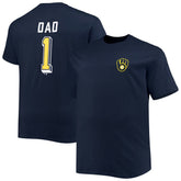 Milwaukee Brewers Big & Tall Father's Day #1 Dad T-Shirt - MLB