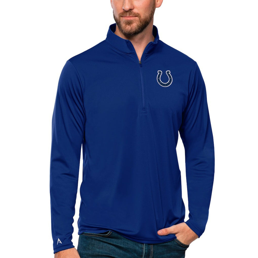 Indianapolis Colts Antigua Tribute Quarter-Zip Lightweight Pullover Top Royal | NFL