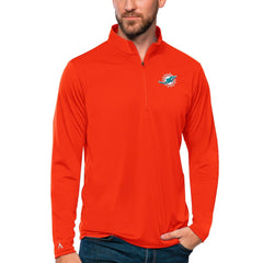 Miami Dolphins Antigua Tribute Quarter-Zip Lightweight Pullover Top Orange | NFL