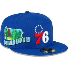 Philadelphia 76ers Stateview 59FIFTY Fitted Hat Royal - NBA