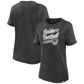 Las Vegas Raiders Women's Hit Snow Washed T-Shirt Charcoal | Fanatics