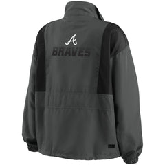 Atlanta Braves WEAR by Erin Andrews Women's Packable Half-Zip Jacket - MLB