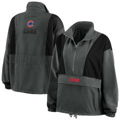 Chicago Cubs WEAR by Erin Andrews Women's Packable Half-Zip Jacket - MLB