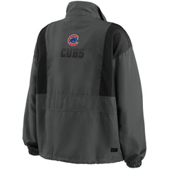 Chicago Cubs WEAR by Erin Andrews Women's Packable Half-Zip Jacket - MLB