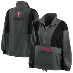 Minnesota Twins WEAR by Erin Andrews Women's Packable Half-Zip Jacket - MLB