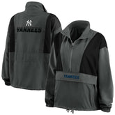 New York Yankees WEAR by Erin Andrews Women's Packable Half-Zip Jacket - MLB