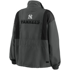 New York Yankees WEAR by Erin Andrews Women's Packable Half-Zip Jacket - MLB