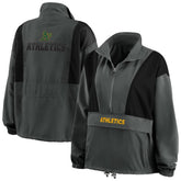Athletics WEAR by Erin Andrews Women's Packable Half-Zip Jacket - MLB