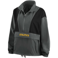 Athletics WEAR by Erin Andrews Women's Packable Half-Zip Jacket - MLB