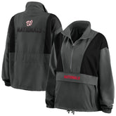 Washington Nationals WEAR by Erin Andrews Women's Packable Half-Zip Jacket - MLB