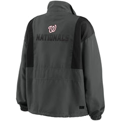 Washington Nationals WEAR by Erin Andrews Women's Packable Half-Zip Jacket - MLB