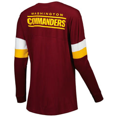 Washington Commanders New Era Women's Athletic Varsity Lace-Up Lightweight Long Sleeve T-Shirt Burgundy | NFL