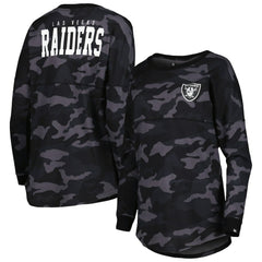 Las Vegas Raiders New Era Women's Camo Long Sleeve T-Shirt Black | NFL