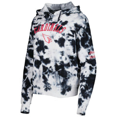 Arizona Cardinals New Era Women's Cloud Dye Fleece Pullover Hoodie Black | NFL