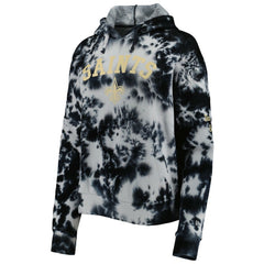 New Orleans Saints New Era Women's Cloud Dye Fleece Pullover Hoodie Black | NFL
