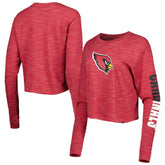 Arizona Cardinals New Era Women's Crop Long Sleeve T-Shirt Cardinal | NFL