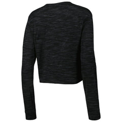 New Orleans Saints New Era Women's Crop Long Sleeve T-Shirt Black | NFL