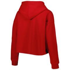 Tampa Bay Buccaneers Cuce Women's Crystal Logo Cropped Pullover Hoodie Red | NFL