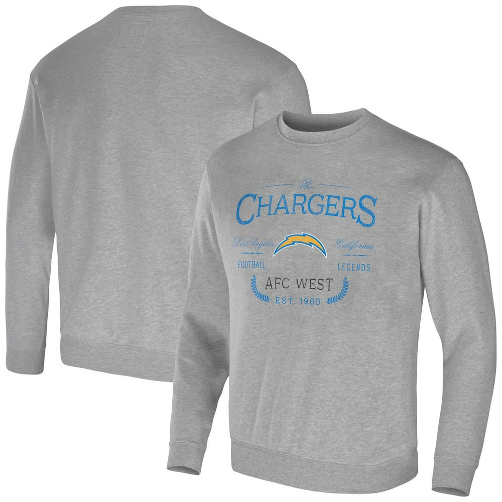 Los Angeles Chargers NFL x Darius Rucker Collection Pullover Sweatshirt Heather Gray | Fanatics