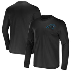 Carolina Panthers NFL x Darius Rucker Collection Team Long Sleeve Pocket T-Shirt Black | Fanatics