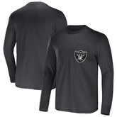 Las Vegas Raiders NFL x Darius Rucker Collection Team Long Sleeve Pocket T-Shirt Charcoal | Fanatics