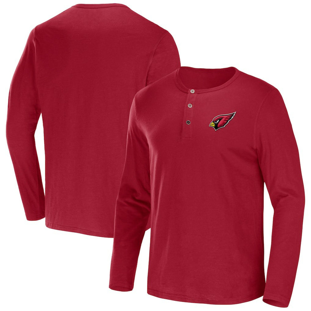 Arizona Cardinals NFL x Darius Rucker Collection Slub Jersey Henley Long Sleeve T-Shirt Cardinal | Fanatics