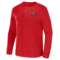 Tampa Bay Buccaneers NFL x Darius Rucker Collection Slub Jersey Henley Long Sleeve T-Shirt Red | Fanatics