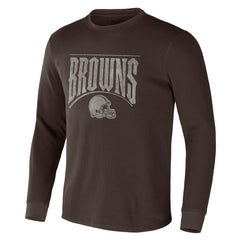 Cleveland Browns NFL x Darius Rucker Collection Long Sleeve Thermal T-Shirt Brown | Fanatics
