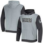 Las Vegas Raiders NFL x Darius Rucker Collection Colorblock Pullover Hoodie Gray/Charcoal | Fanatics