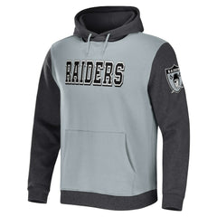 Las Vegas Raiders NFL x Darius Rucker Collection Colorblock Pullover Hoodie Gray/Charcoal | Fanatics
