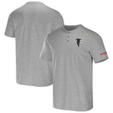 Atlanta Falcons NFL x Darius Rucker Collection Henley T-Shirt Heather Gray | Fanatics