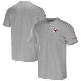 Kansas City Chiefs NFL x Darius Rucker Collection Henley T-Shirt Heather Gray | Fanatics