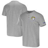 Los Angeles Rams NFL x Darius Rucker Collection Henley T-Shirt Heather Gray | Fanatics