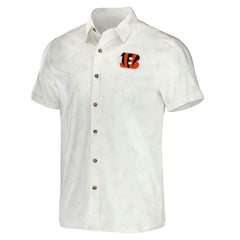 Cincinnati Bengals NFL x Darius Rucker Collection Woven Button-Up T-Shirt White | Fanatics