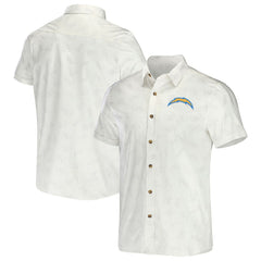 Los Angeles Chargers NFL x Darius Rucker Collection Woven Button-Up T-Shirt White | Fanatics