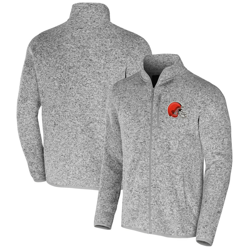 Cleveland Browns NFL x Darius Rucker Collection Fleece Full-Zip Jacket Heather Gray | Fanatics