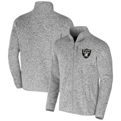 Las Vegas Raiders NFL x Darius Rucker Collection Fleece Full-Zip Jacket Heather Gray | Fanatics