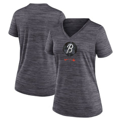 Baltimore Orioles Nike Women's City Connect Velocity Practice Performance V-Neck T-Shirt - MLB
