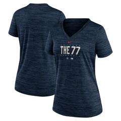 Chicago Cubs Nike Women's City Connect Velocity Practice Performance V-Neck T-Shirt - MLB