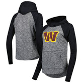 Washington Commanders G-III 4Her by Carl Banks Women's Championship Ring Raglan Pullover Hoodie Heathered Gray/Black | NFL