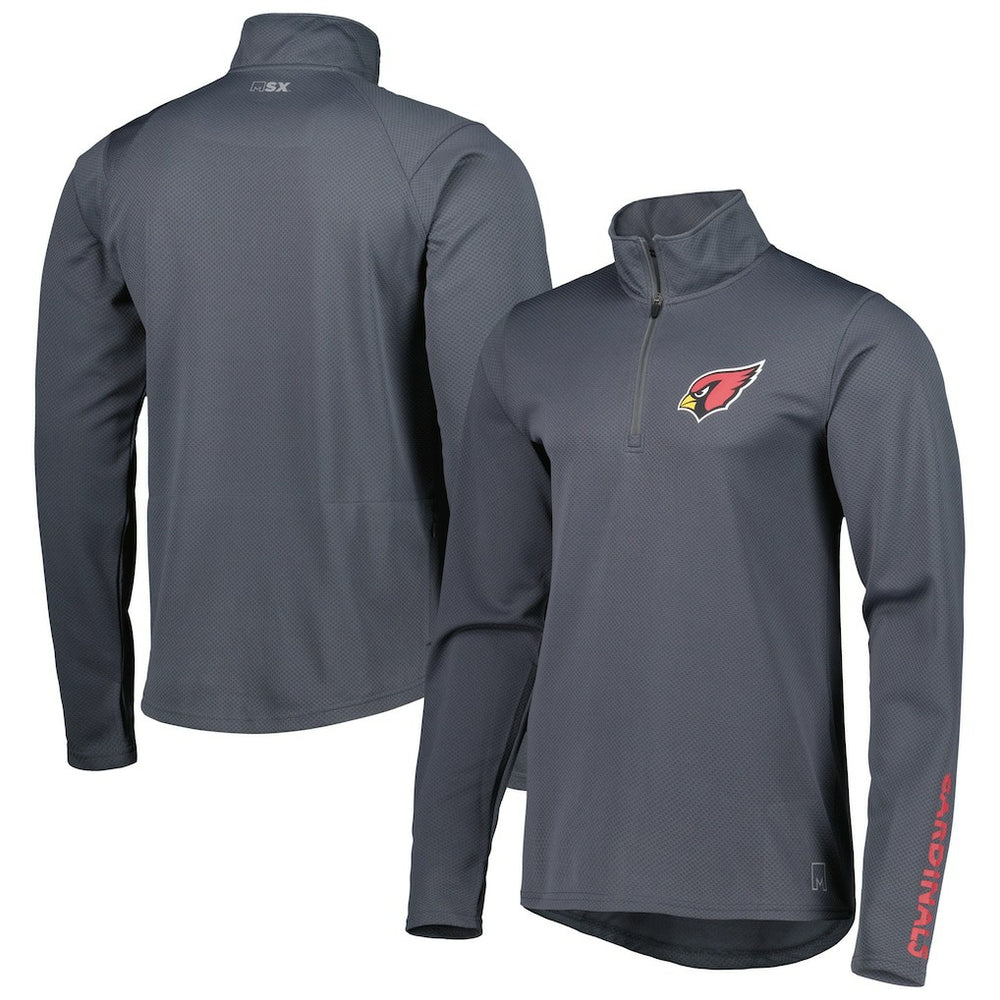 Arizona Cardinals MSX by Michael Strahan Half-Zip Pullover Charcoal | NFL