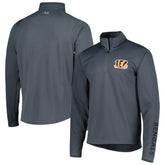 Cincinnati Bengals MSX by Michael Strahan Half-Zip Pullover Charcoal | NFL