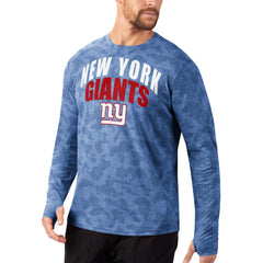 New York Giants MSX by Michael Strahan Performance Camo Long Sleeve T-Shirt Royal | NFL