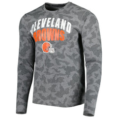 Cleveland Browns MSX by Michael Strahan Performance Camo Long Sleeve T-Shirt Black | NFL