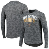 New Orleans Saints MSX by Michael Strahan Performance Camo Long Sleeve T-Shirt Gray | NFL