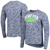 Seattle Seahawks MSX by Michael Strahan Performance Camo Long Sleeve T-Shirt College Navy | NFL
