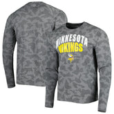 Minnesota Vikings MSX by Michael Strahan Performance Camo Long Sleeve T-Shirt Black | NFL